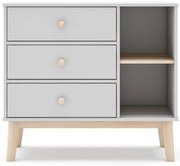 Biała niska komoda dziecięca 90x81 cm Esteban – Marckeric