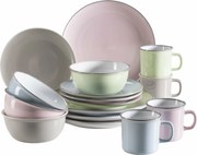 Zestaw naczyń stołowych Mäser 16 szt. MAILA –jasnoniebieski mix
