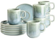 Mäser Zestaw filiżanek do espresso z spodkami Cordelia Atacama Green, 6+6 szt.