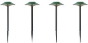 Zewnetrzna Zestaw 4 zielonych reflektorów szpilkowych z LED IP44 solarnych - Mushroom Nowoczesny Oswietlenie zewnetrzne