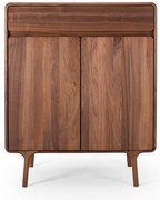 Brązowa komoda z litego drewna orzechowego 90x110x45 cm Fawn – Gazzda