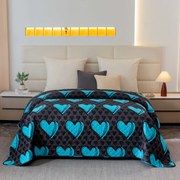 Narzuta na łóżko KASUGA, turkusowy Rozmiar: 170 x 210 cm