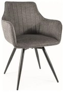 Krzesło z podłokietnikami BALLO ciemno szare obracane SIGNAL