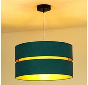 Duolla - Żyrandol na lince DUO 1xE27/15W/230V śr. 40 cm turkusowy/złoty