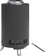 Outsunny Misa Ogniowa Ø16x25cm ze Stali Nierdzewnej z Pogrzebaczem, Bezdymne Palenisko Szare