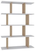 Biały regał w dekorze dębu 90x127 cm Harmon – Kalune Design