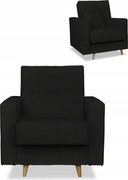 Fotel z pojemnikiem Rene czarny Family Meble