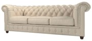 Kremowa aksamitna sofa 230 cm Cambridge – Ropez