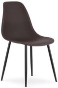 Krzesło OSAKA ciemnobrązowe z czarnymi nogami