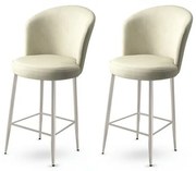 Zestaw krzeseł barowych Alte Beige and Chrome, 2 szt., 2 szt.