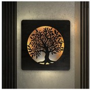 Li-Go 5275/DUB2 - Dekoracja ścienna LED/10W/5V 20000 mAh 42x42 cm dąb + pilot