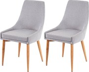 Krzesło do jadalni MCW-B44 II (zestaw 2 sztuk),  tkanina/tekstylia szary