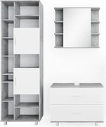 Zestaw mebli łazienkowych beton/biały 80.2x33x60.8 ilias