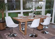 Krzesło do jadalni Vaasa T501 (zestaw 6 sztuk),  biały, chromowana podstawa