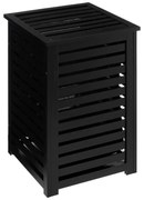 Kosz na bieliznę Sicela bambusowy, 40 x 40 x 58 cm