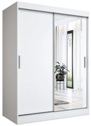 Szafa przesuwna MODUO COMFORT 150 biała mat z lustrem po prawej MKPOL
