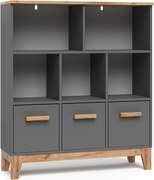 Półka dziecięca szary/artystyczny 98.4x32.6x113.4 malia