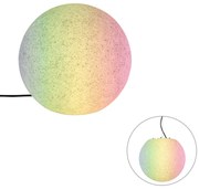 Zewnetrzna Inteligentna lampa zewnętrzna szara 35 cm IP65 z LED - Nura Nowoczesny Oswietlenie zewnetrzne