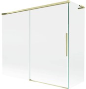 Mexen Rox L parawan nawannowy 2-skrzydłowy rozsuwany 180 + 80 x 150 cm, transparent, złoty - 8C9L-180-080-50-00