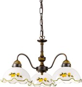Kolarz 731.83.116 - Żyrandol na łańcuchu NONNA 3xE27/75W/230V cytryny