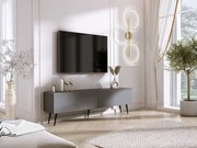 Szafka RTV: Antracyt, czarne nogi, 170 x 52 x 32 cm