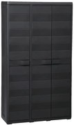 Czarna szafa gospodarcza do piwnicy i ogrodu - Kendall 6X