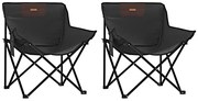 Krzesła kempingowe w kolorze czarnym G9-E23