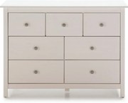 Biała niska komoda z litego drewna sosnowego 110x80 cm Berna – Marckeric