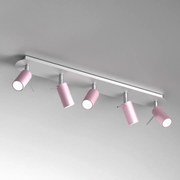 Lampa sufitowa PRESTON PINK/WHITE 5x mini GU10, 5 kloszy, różowa, kierunkowa