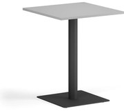 Stolik kawowy ENZO, 60x60 cm, czarna podstawa, szary