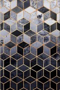 Dywan Diamond Czarny sześcian 200x290 Prostokąt