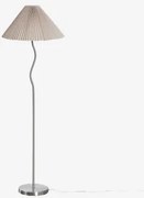 Lampa Stojąca Z Żelaza I Lnu Siliema Szary Nikiel Szczotkowany - Sklum