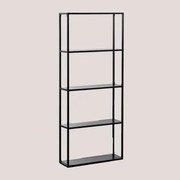 Modułowa Półka Ścienna 60 Cm Ze Stali Thura Czarny Węgiel - Sklum
