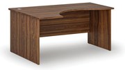 Ergonomiczne biurko PRIMO WOOD, 160x120 cm, lewe, orzech
