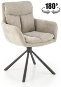 Krzesło tapicerowane K495 beżowe obracane HALMAR