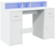 Biurko podświetlane 120 cm biały W6-N33