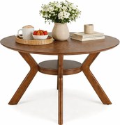 Brązowy okrągły stół do jadalni Z3-G17