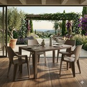 Stół ogrodowy Julie 147 x 90 cm cappuccino KETER