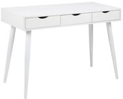 Białe biurko z szufladami Actona Neptun