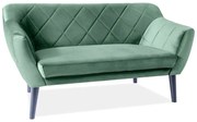 Sofa KARO 2 VELVET zielona dwuosobowa SIGNAL