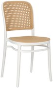 Białe Krzesło Rattanowe Do Kuchni I Jadalni W3-M14