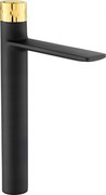 Mexen Zero+ bateria umywalkowa wysoka, czarna/złota - 71610-75