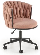 Różowy nowoczesny fotel obrotowy H4-K98