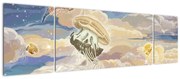 Obraz - Niebiańskie Meduzy (170x50 cm)