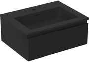 Mexen Orio szafka łazienkowa 60 cm z umywalką Otis, 1 szuflada, czarna mat - 91A10-06023-1-BF71-W18M71