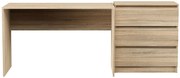 Komplet Mebli Biurowych Biurko + Komoda Dąb Sonoma R2-T72