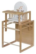 COSING - Dziecięce krzesełko do karmienia 2w1 Viktoria buk/biały