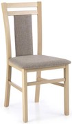 Drewniane krzesło tapicerowane dąb sonoma L6-W00