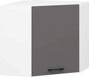 Szafka kuchenna wisząca narożna AKORD W60 system OLIWIA Biała 60 cm 1 drzwi kolor Grafit Szary mat 2 półki 60x30x58 cm