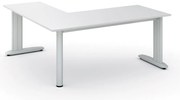 Narożne biurko PRIMO FLEXIBLE, 180x180 cm, biały
